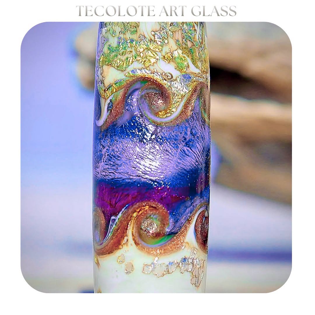 L'Occitane Lavender- Art Glass lampwork Focal Bead - BHB Large Hole