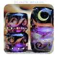 Moonlight & Wisteria - Art Glass lampwork Focal Bead - BHB Large Hole