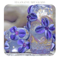 Besame Violet Flowers Art Glass lampwork Focal Bead - BHB Large Hole