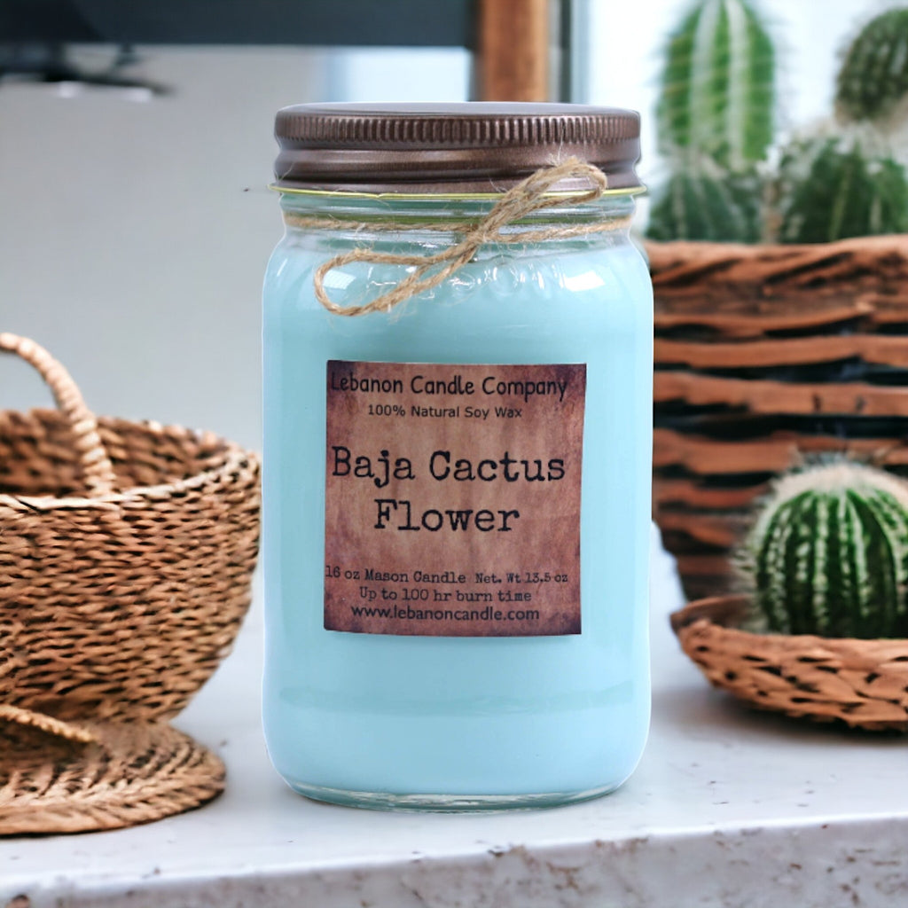 Baja Cactus Flower Candle
