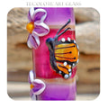 Oasis Butterfly - Art Glass lampwork Focal Bead - BHB Large Hole