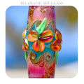 Calypso Botanical - Art Glass lampwork Focal Bead - BHB Large Hole