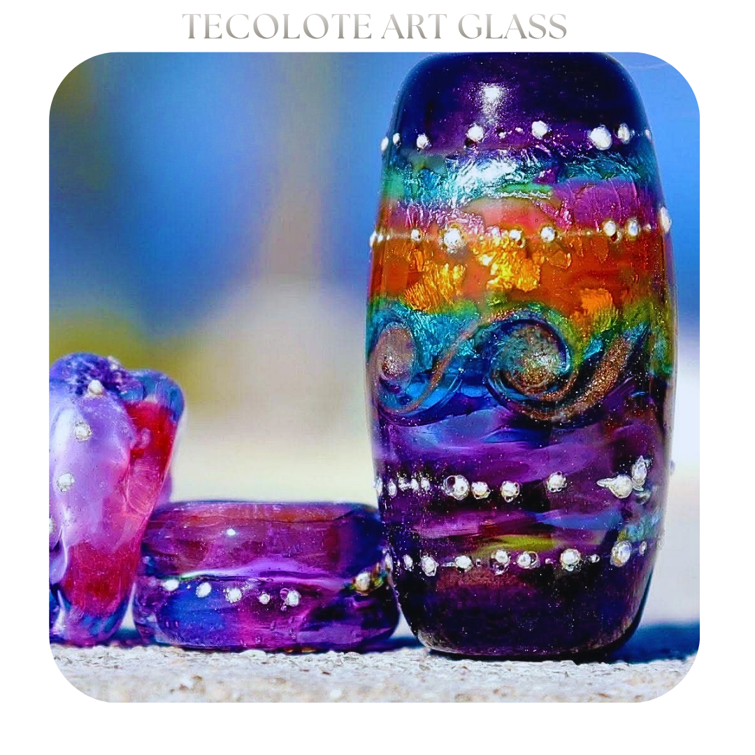 Prismatic Sunset - Art Glass lampwork Focal Bead - BHB Large Hole