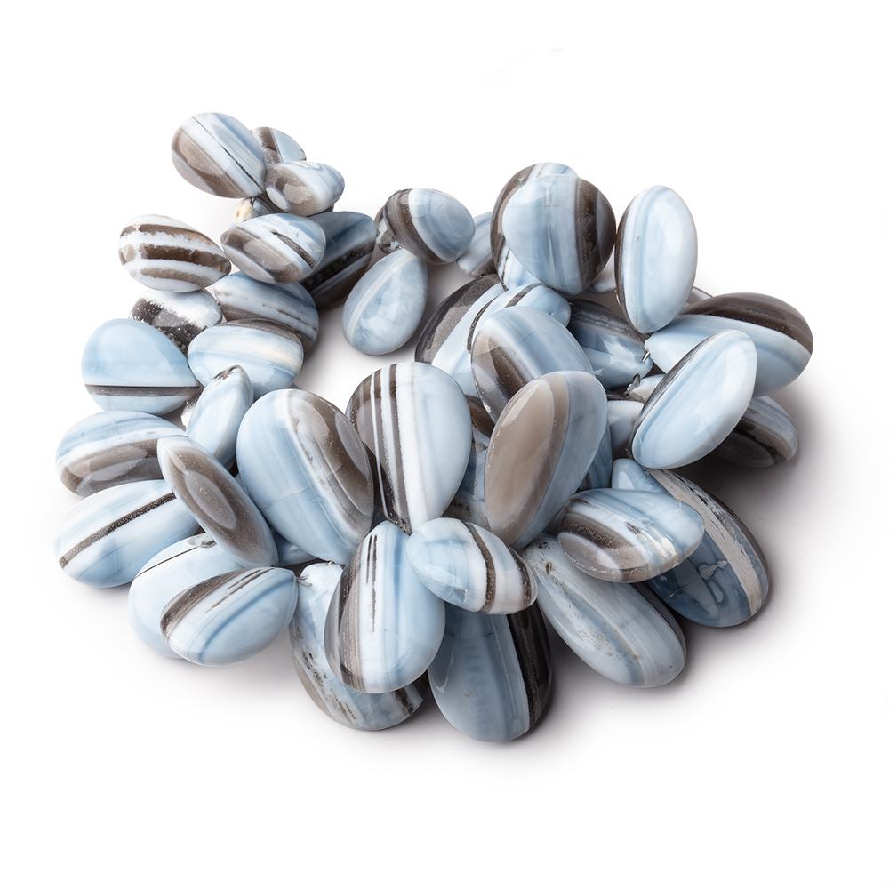 12x8-24x15mm Banded Owyhee Opal Plain Pear Beads 7 inch 44 pieces AA