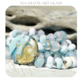 Sea Foam Luxe Necklace - Knotted Art Glass by Jenelle Aubade