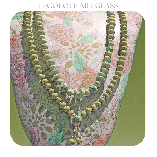 Mission Garden Artisan Necklace Strand - Knotted Art Glass by Jenelle Aubade
