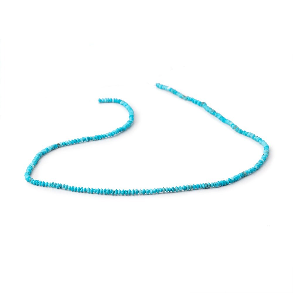 2.5mm Turquoise Howlite Plain Disc Rondelle Beads 14.5 inch 260 pieces