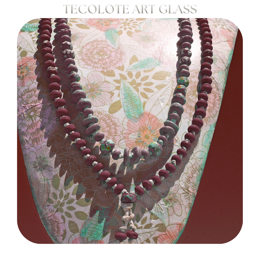 Mission Garden Artisan Necklace Strand - Knotted Art Glass by Jenelle Aubade