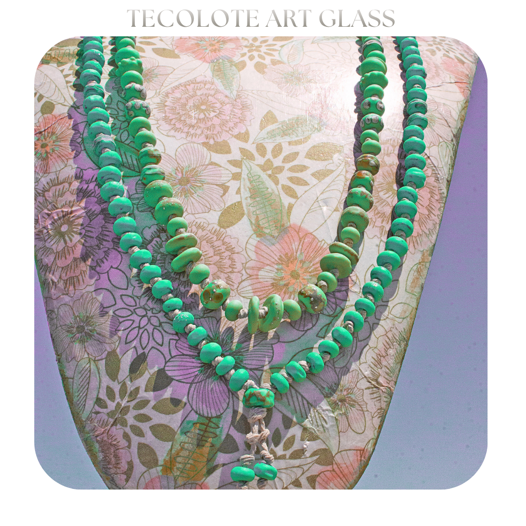 Mission Garden Artisan Necklace Strand - Knotted Art Glass by Jenelle Aubade