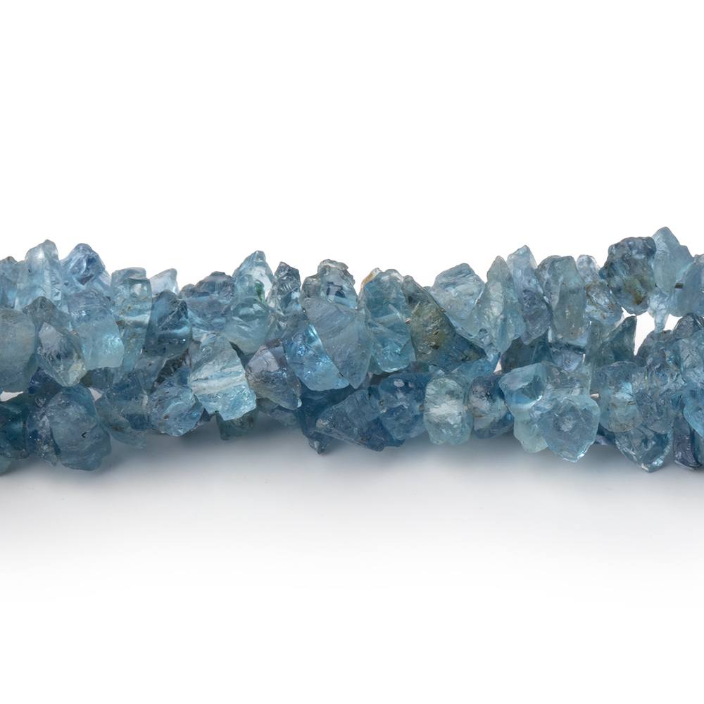3-5mm Blue Aquamarine Raw Crystal Beads 16 inch 175 pieces