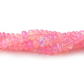 3-6mm Neon Pink Ethiopian Opal Faceted Rondelle Beads 16 inch 160 pieces