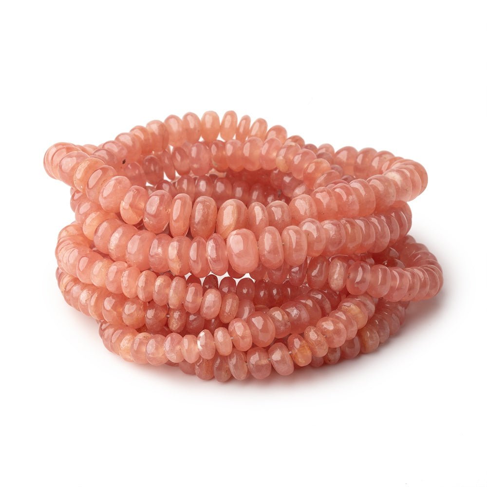 3-6mm Rhodochrosite Plain Rondelle Beads 16 inch 130 pieces AA