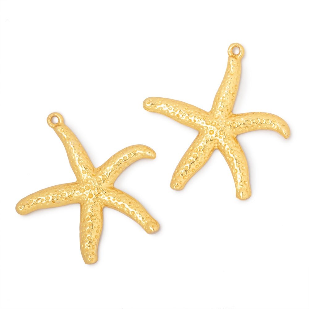 32mm Starfish Pendant Charm Set of 2 pieces