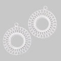 37mm Round Filigree Charm Set of 2 pieces