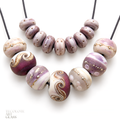 Boho Pearl Tumbled Accents & Organics in four color-ways  - Art Glass Lampwork Bead Collection