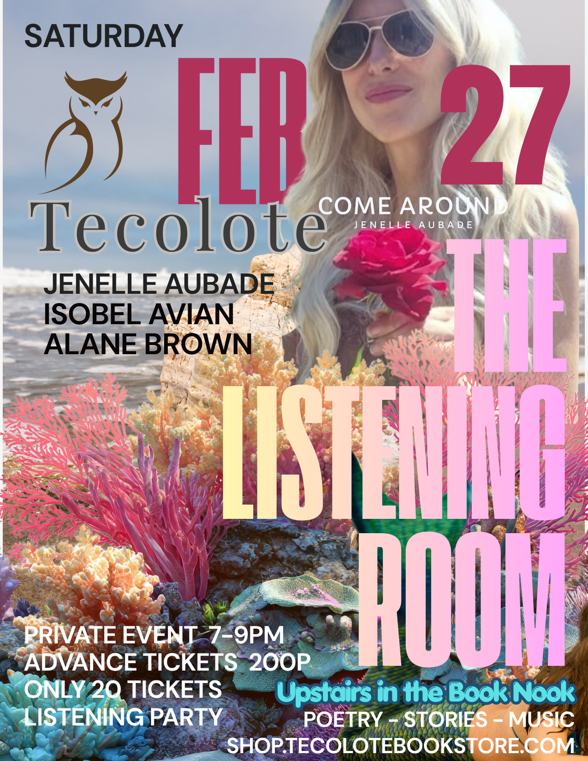 Listening Room - Isobel Avian, Alane Brown, Jenelle Aubade - February 27th 2027- Event Ticket