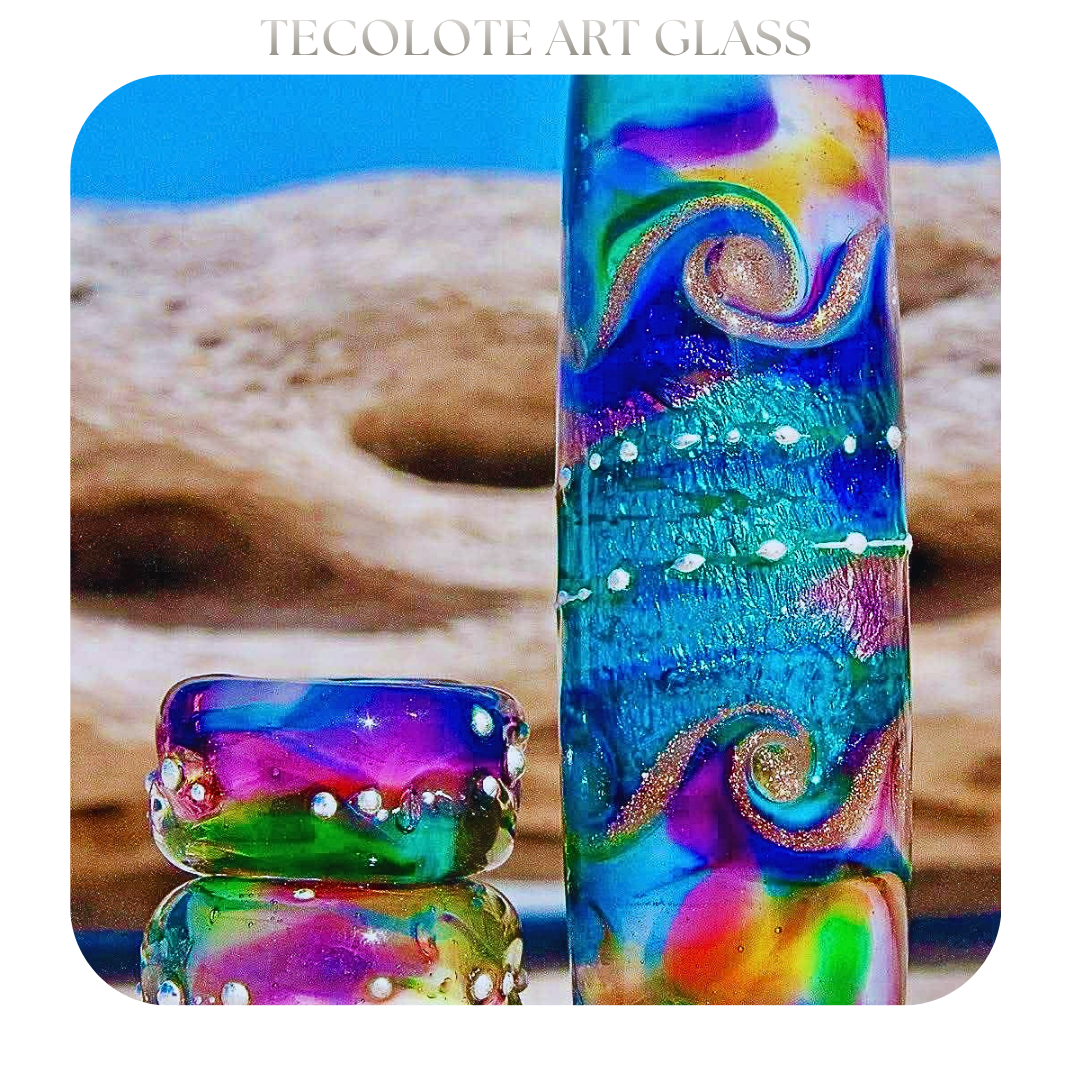 Pacifica - Art Glass lampwork Focal Bead - BHB Large Hole