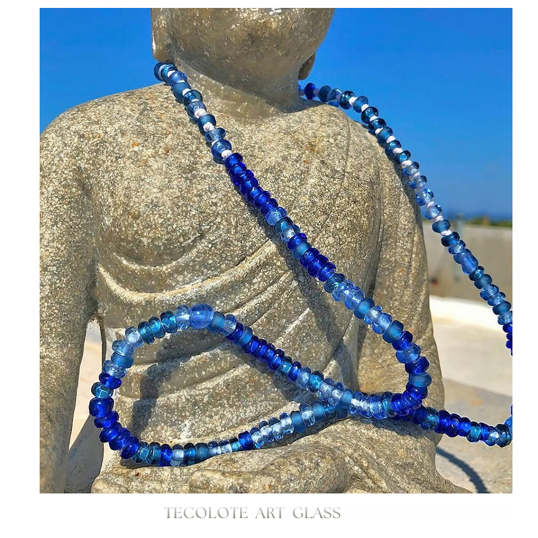 Upcycled Corralejo Organic Accents -  Art Glass Lampwork Beads made from Bottle Glass