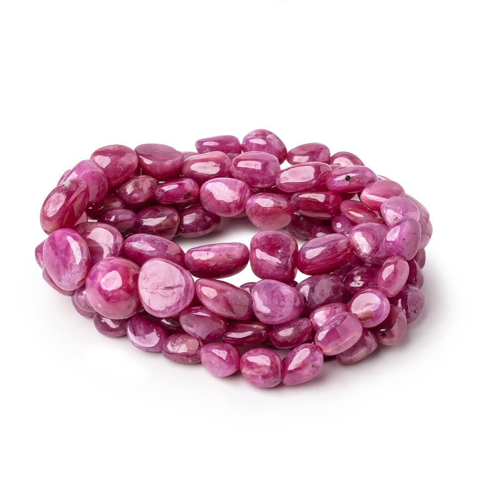 4-9.5mm Ruby Plain Nugget Beads 16 inch 60 pieces
