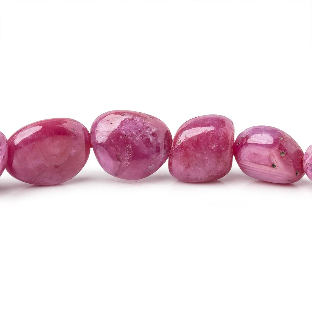 4-9.5mm Ruby Plain Nugget Beads 16 inch 60 pieces