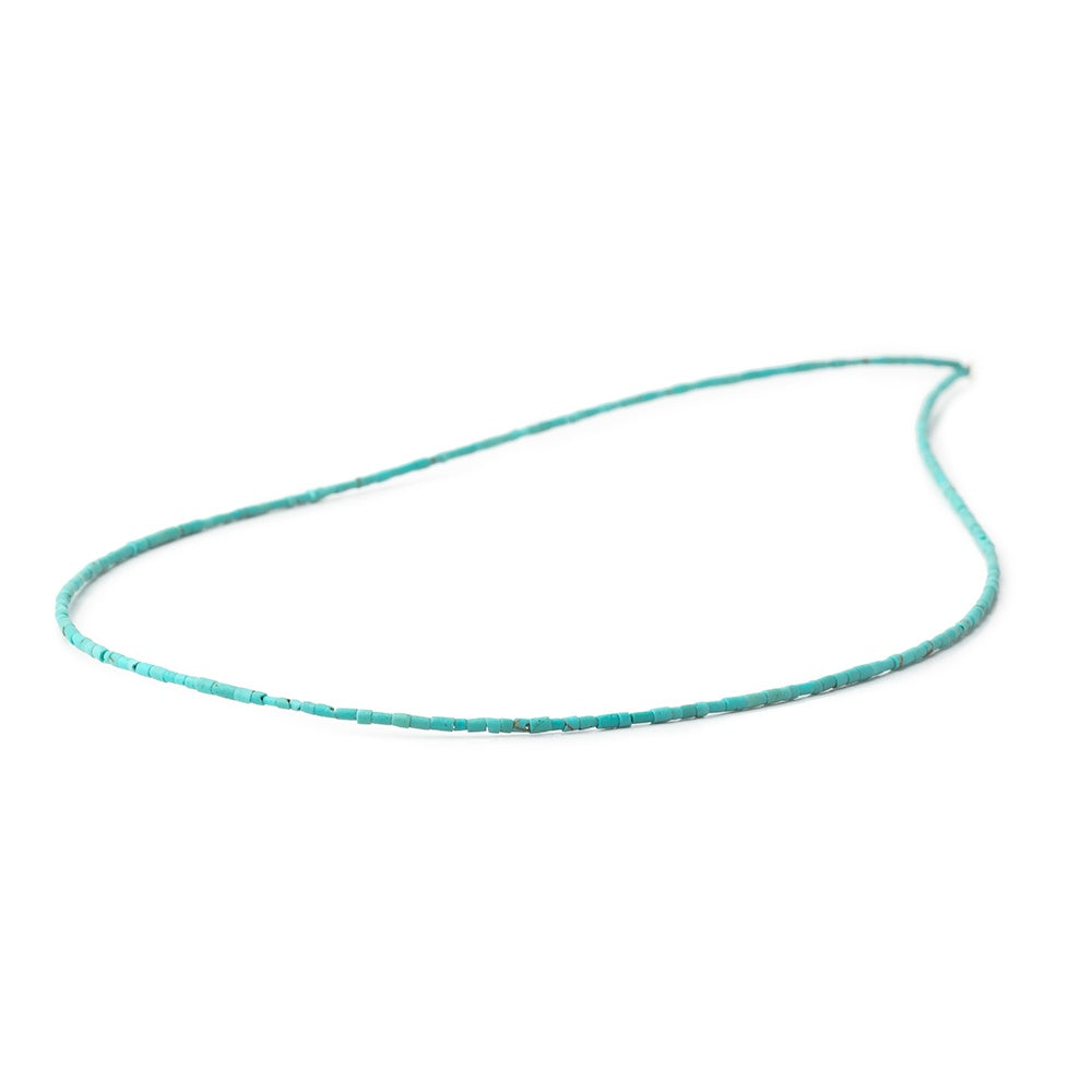 1mm Turquoise Howlite Plain Tube Beads 15.5 inch 350 pieces