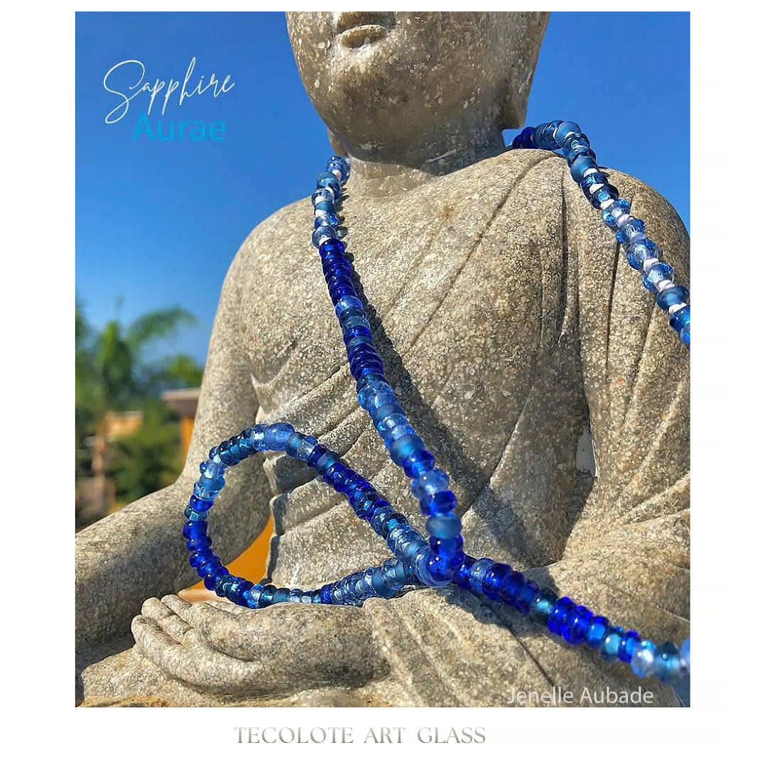Upcycled Corralejo Organic Accents -  Art Glass Lampwork Beads made from Bottle Glass