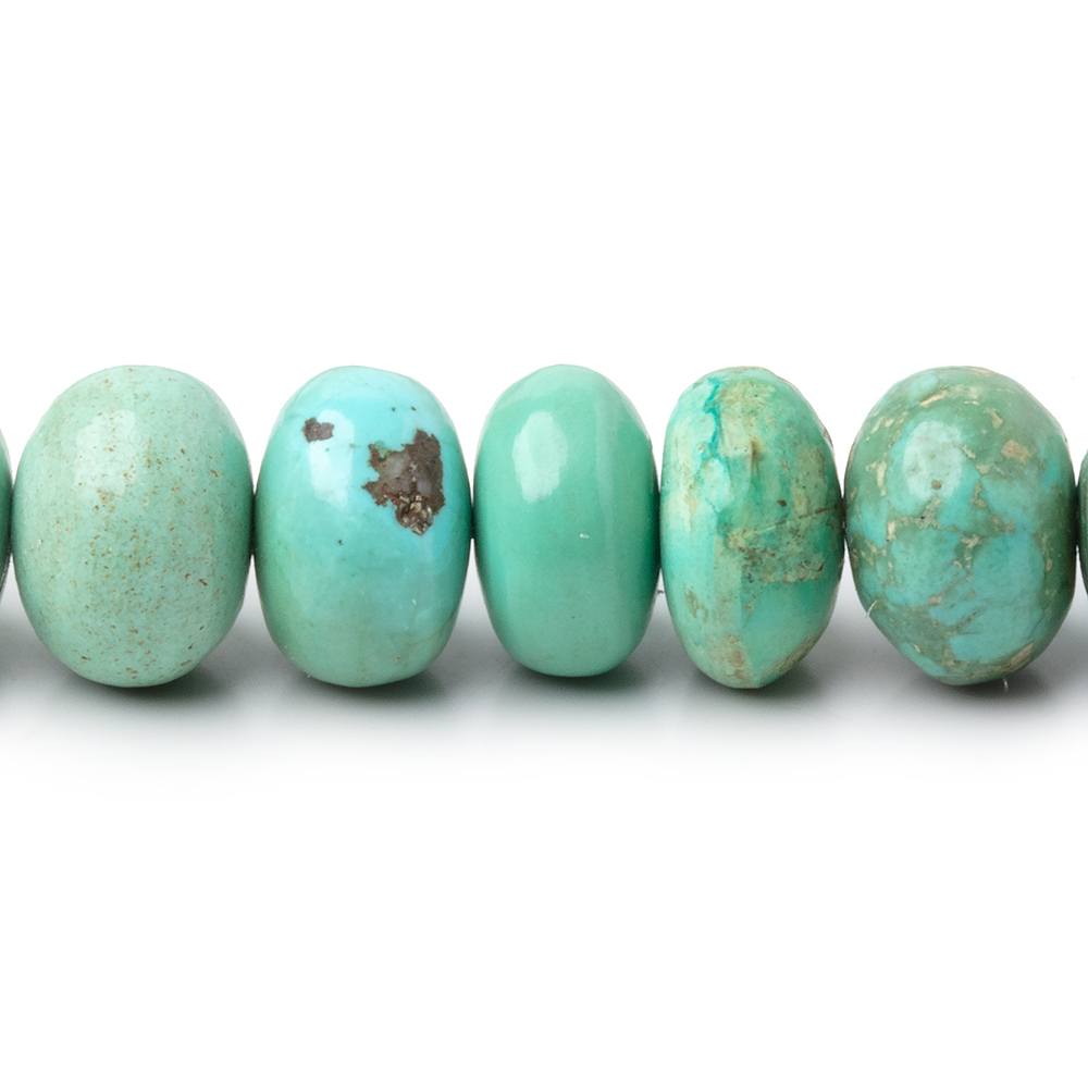 5-10mm Mongolian Turquoise Plain Rondelle 18 inch 88 Beads