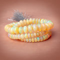 5-13mm Golden Ethiopian Opal Plain Rondelle 20 inch 100 Beads AAA