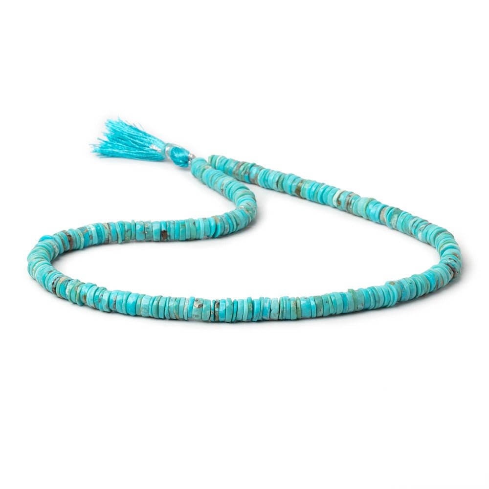 6.5-7mm Sleeping Beauty Turquoise Plain Heishi Beads 15 inch 280 pieces