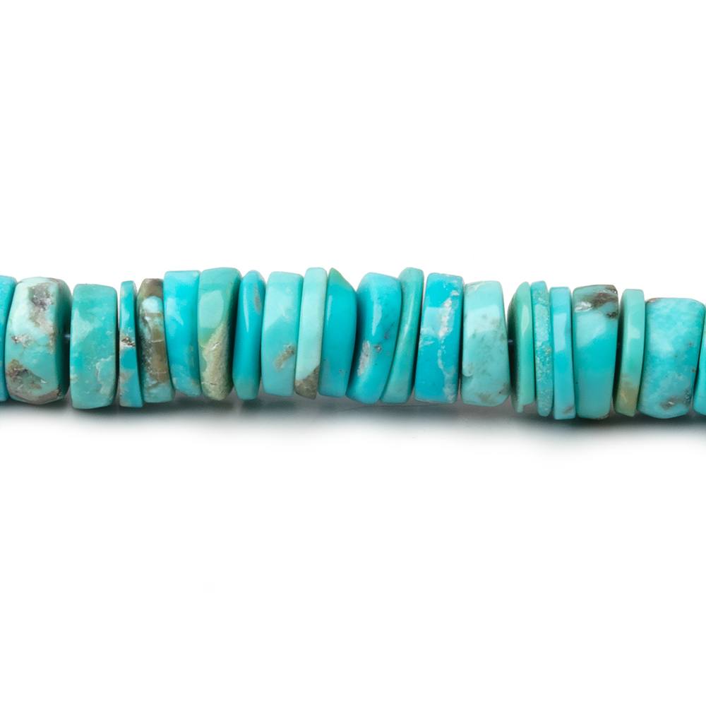 6.5-7mm Sleeping Beauty Turquoise Plain Heishi Beads 15 inch 280 pieces