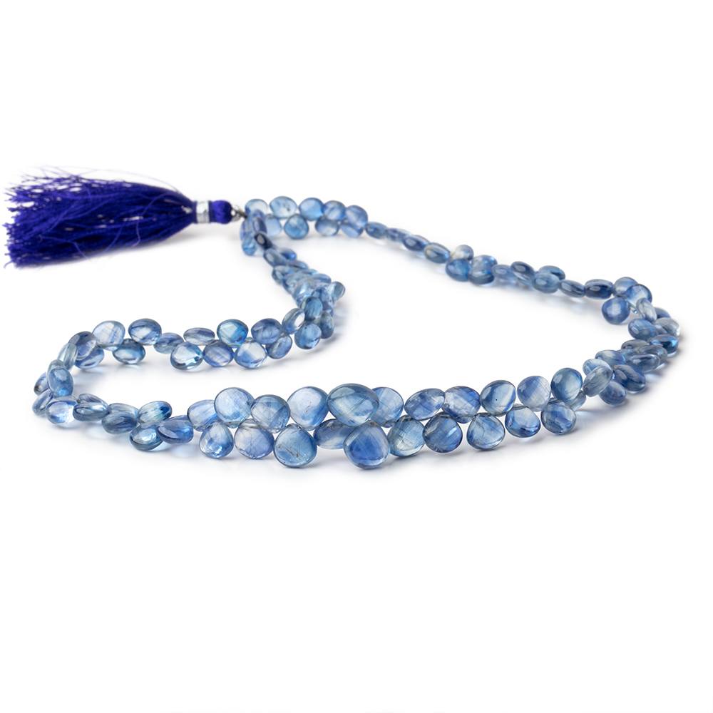 5-9mm Kyanite Plain Heart Beads 15 inch 116 pieces AA