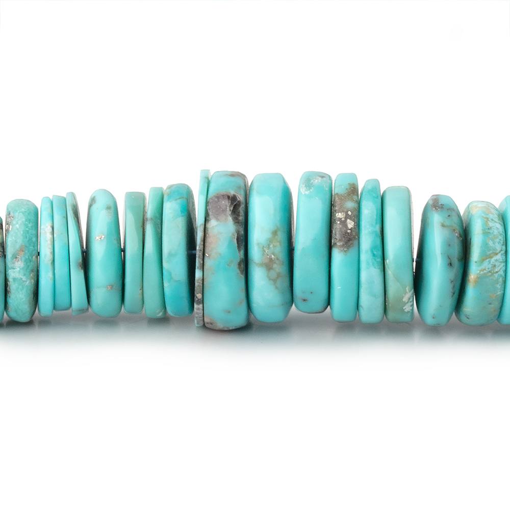 6.5-12.5mm Sleeping Beauty Turquoise Plain Heishi Beads 15 inch 196 pieces