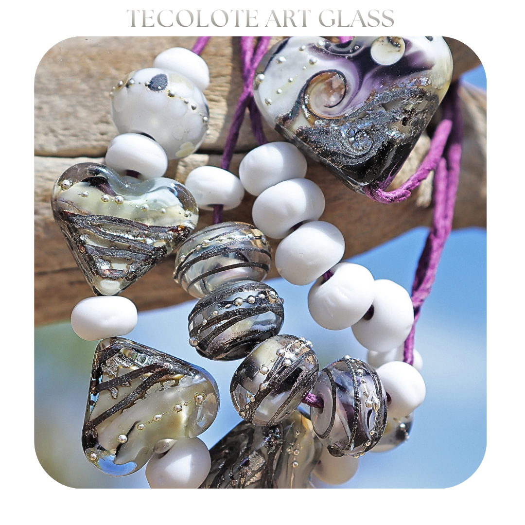 Sea Foam at Twilight Art Glass Bead Collection