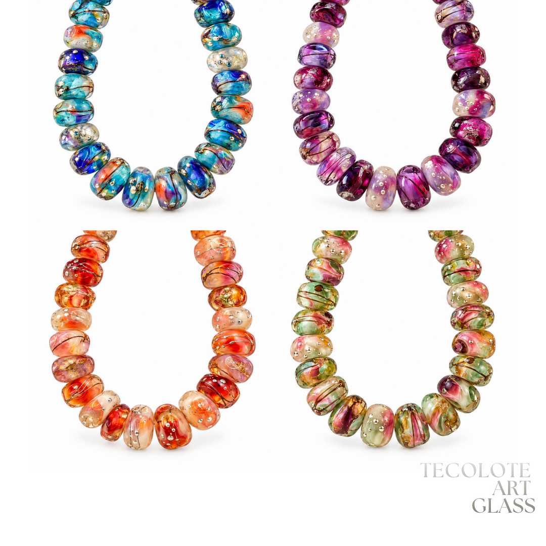 Baja Crystal Bouquet Accents - Art Glass Lampwork Bead Collection