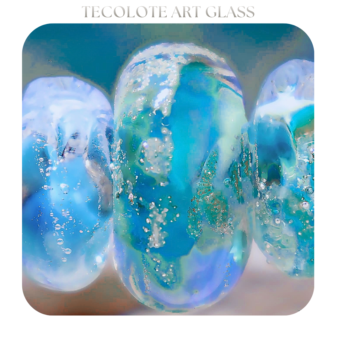 Ocean Opal Charms - Art Glass lampwork Beads - BHB Large Hole for Pandora Bracelets