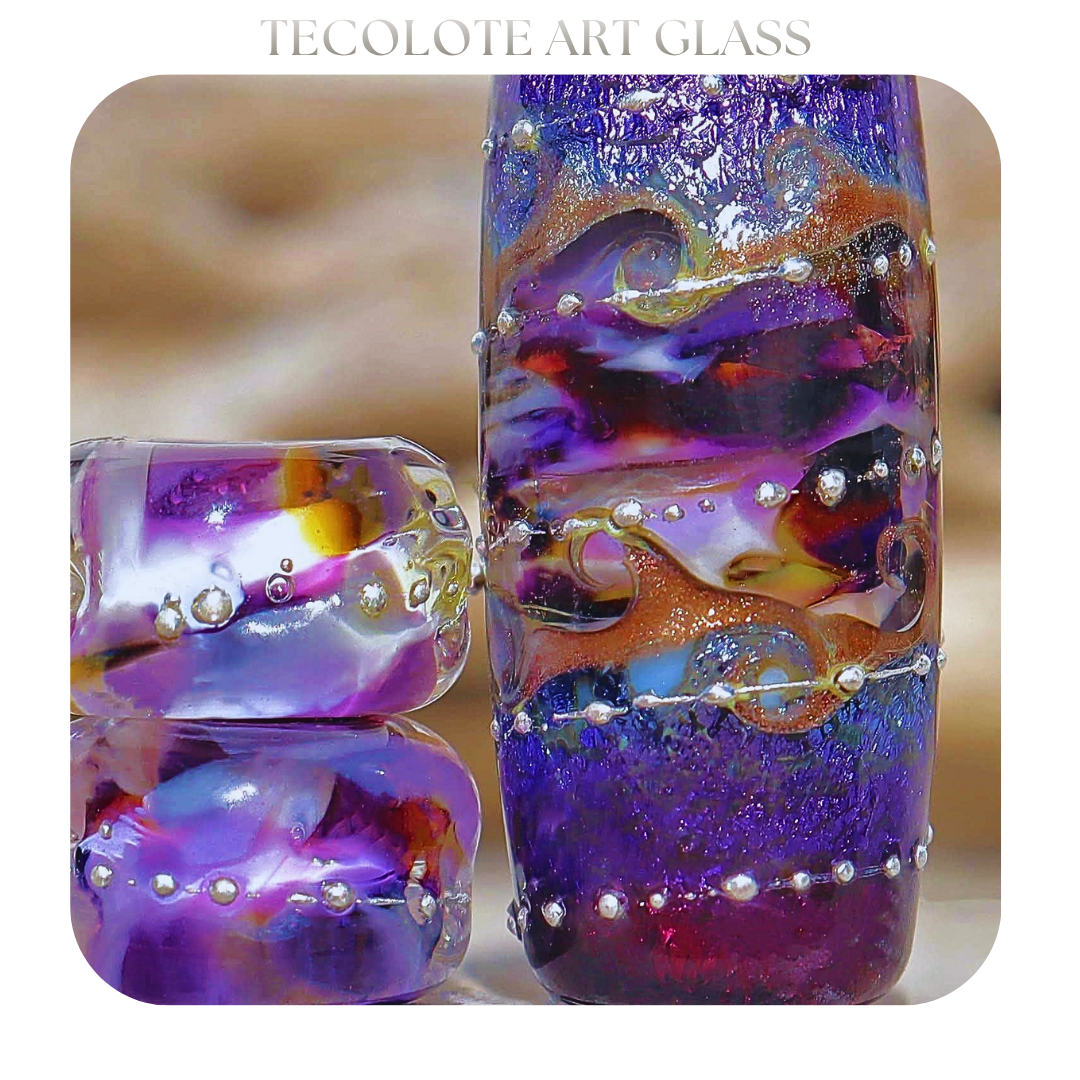 Island Wisteria - Art Glass lampwork Focal Bead - BHB Large Hole