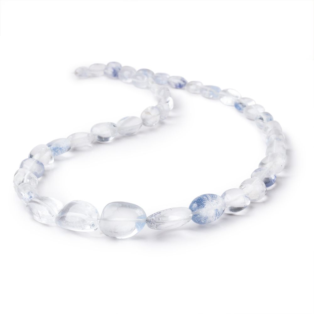 6x6-15.5x13mm Dumortierite in Quartz Plain Nugget Beads 18 inch 40 pieces