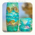 Teal Coast - Art Glass lampwork Focal Bead - BHB Large Hole