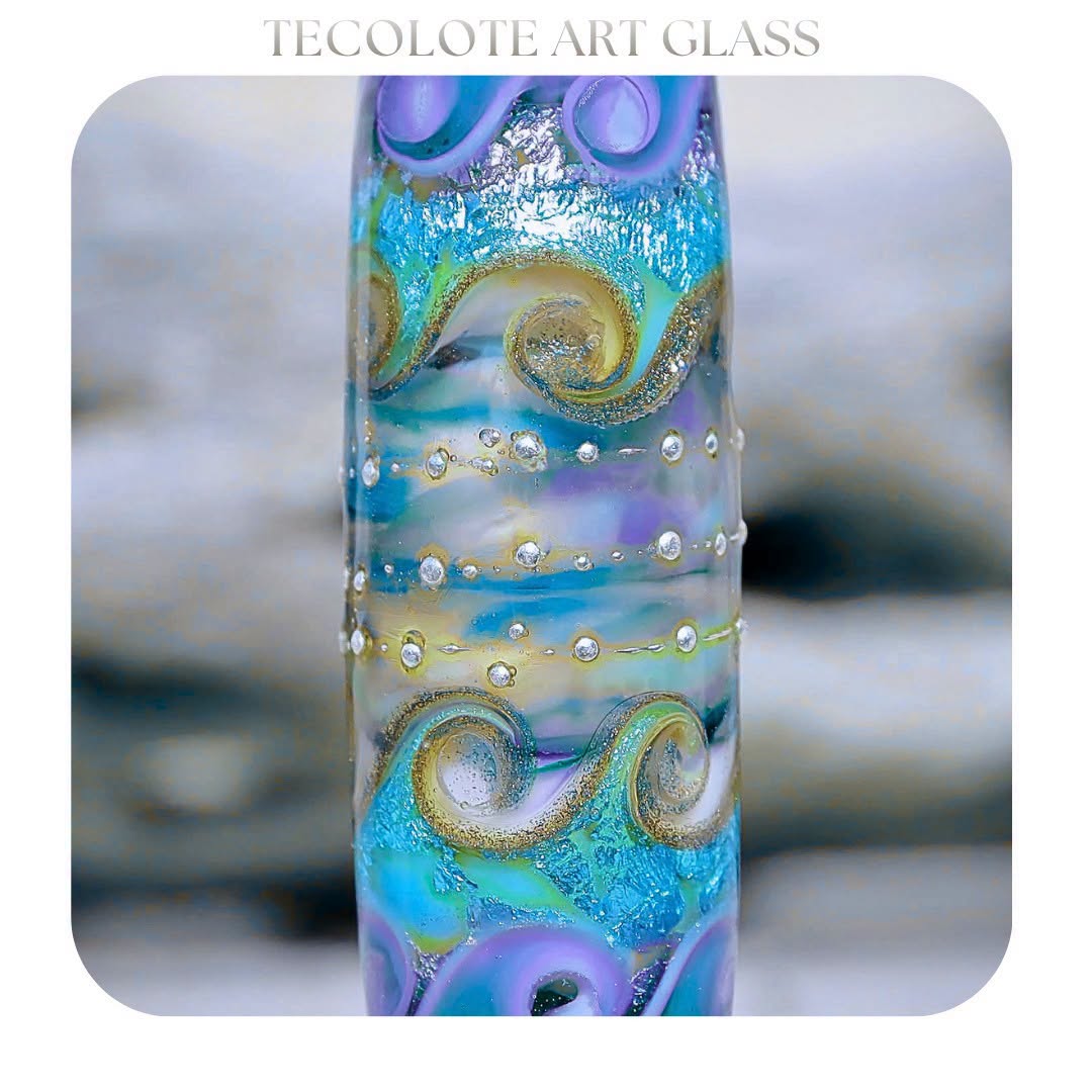 California Lilac - Art Glass lampwork Focal Bead - BHB Large Hole
