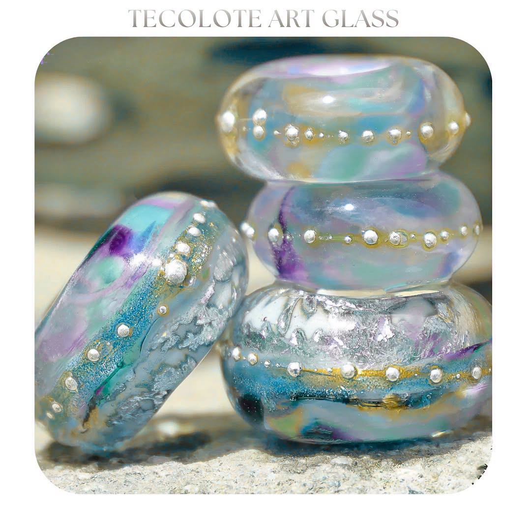 Baja Coast - Art Glass lampwork Beads - BHB Large Hole for Pandora Bracelets