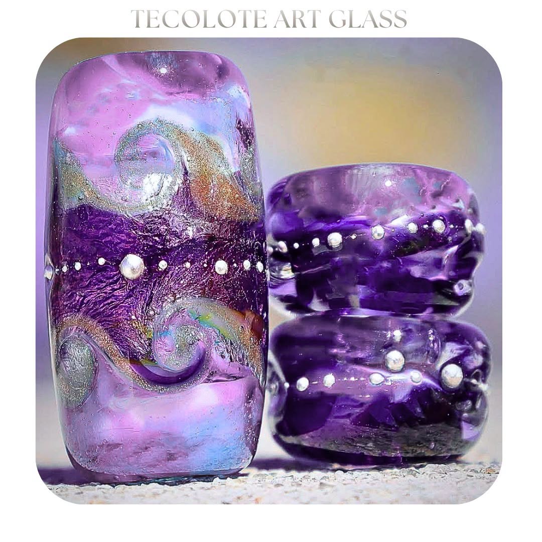 Deep Sea Violet - Art Glass lampwork Focal Bead - BHB Large Hole