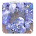 Lilac Petal Love Hearts - Glass Lampwork Bead Set