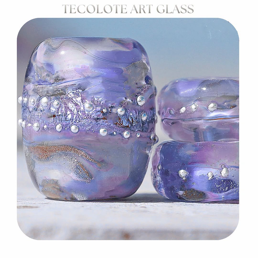Baja Lavender - Art Glass lampwork Focal Bead - BHB Large Hole