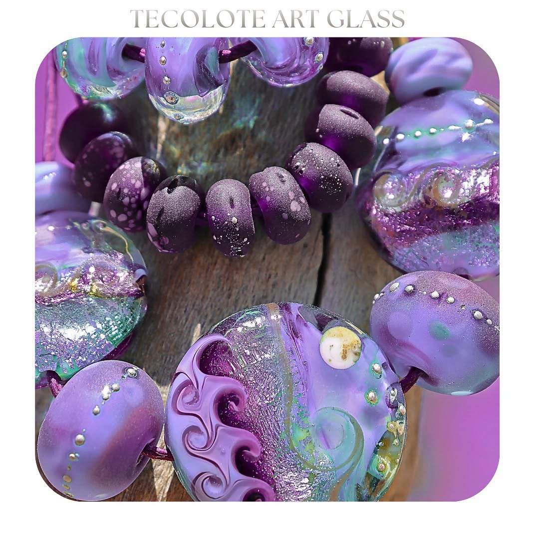 Bohemian Moonlighting - Art Glass Lampwork Focal Bead Set - Button Sprees & Accents