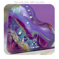Love Comes in Waves  - Art Glass Lampwork Heart Focal Bead
