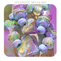 Love a Good Beach Day Heart Bead Set - Glass Art Lampwork Collection