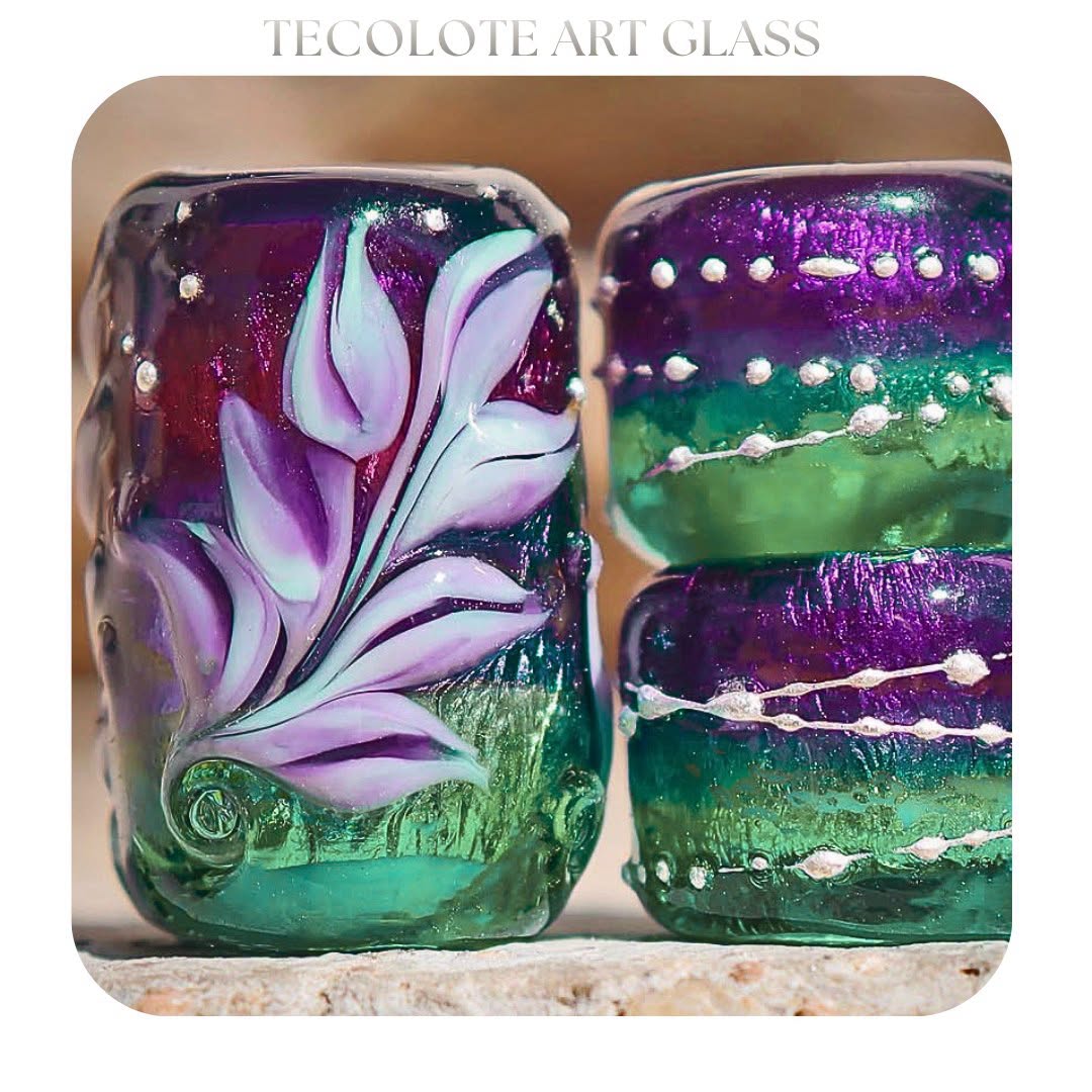 Clementine - Art Glass lampwork Focal Bead Set - BHB Large Hole