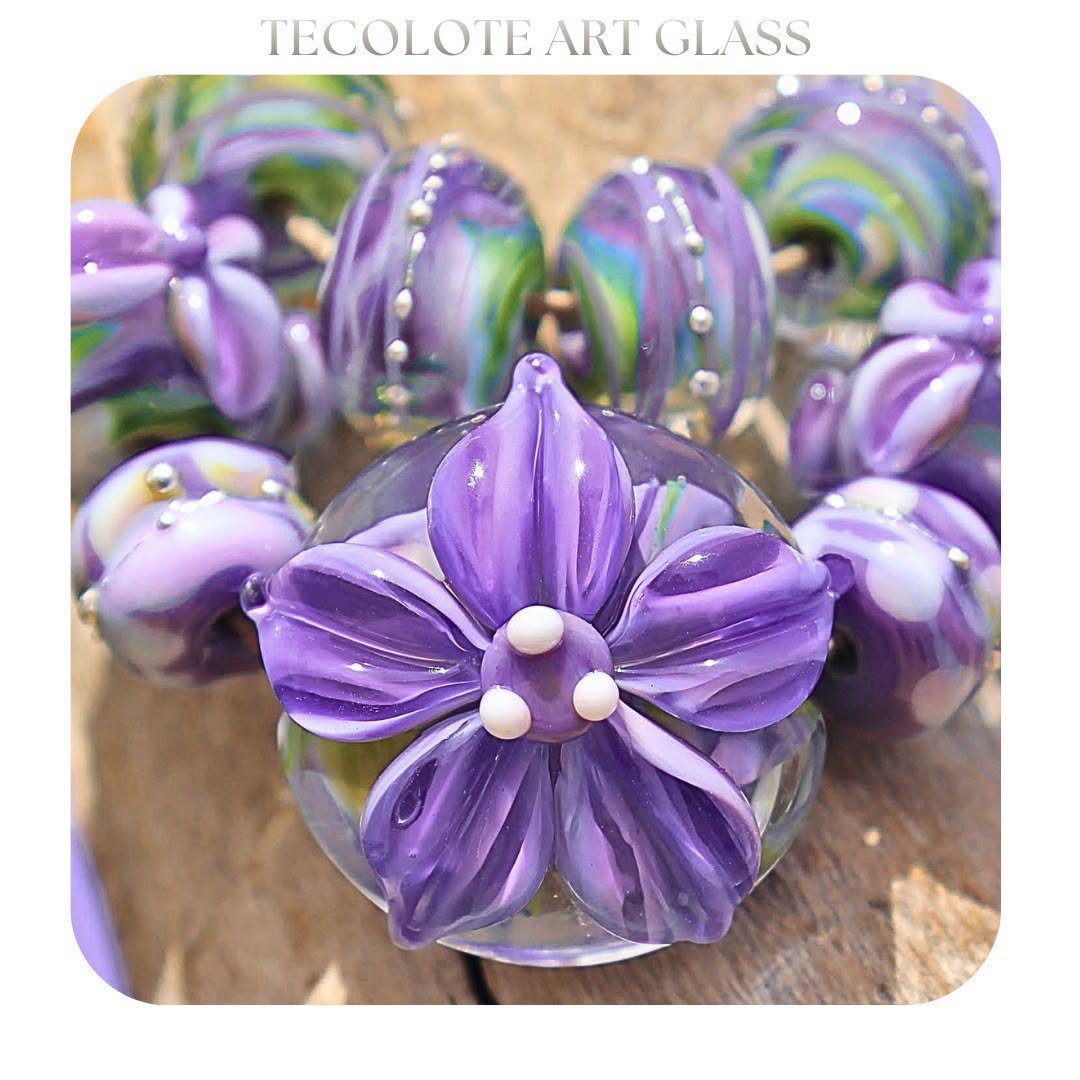 Arroyo Flowers - Art Glass Lampwork Focal Bead Set
