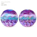 East Cape Art Glass Lampwork Button Spree Bead Pair