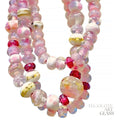 Mystic Pink Hibiscus   - Art Glass lampwork Beads